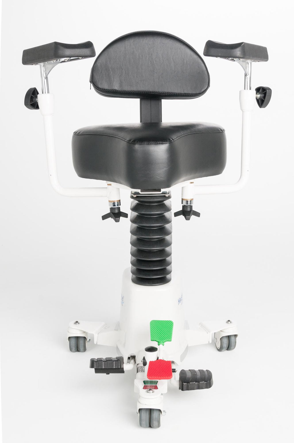 Hausted® HSS500 Series Hydraulic Surgical Stool (360° Armrests, Dura-Gel® Cushion, Foot Hydraulic Lift, 300 lb Capacity)