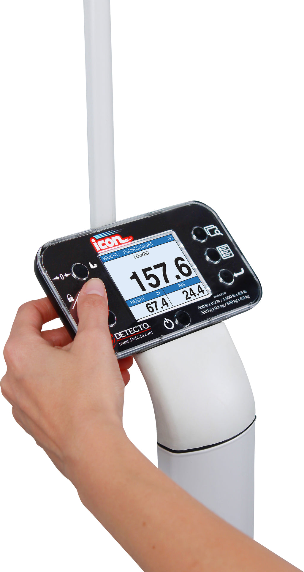 Icon Eye-Level Digital Clinical Scale with Sonar Height Rod & Welch Allyn LXI (ICON-LXI)