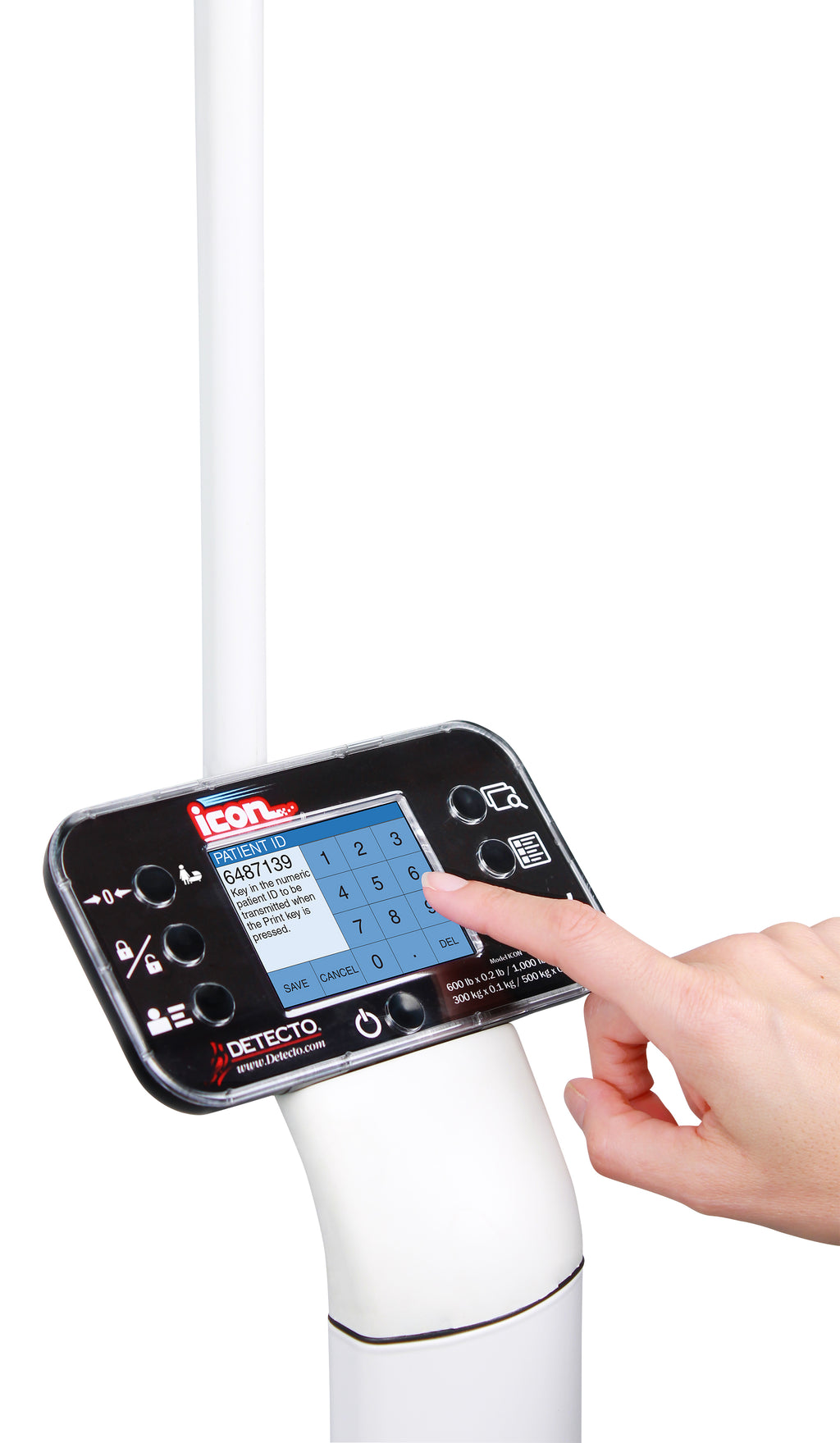 Icon Eye-Level Digital Clinical Scale with Sonar Height Rod & Welch Allyn LXI (ICON-LXI)