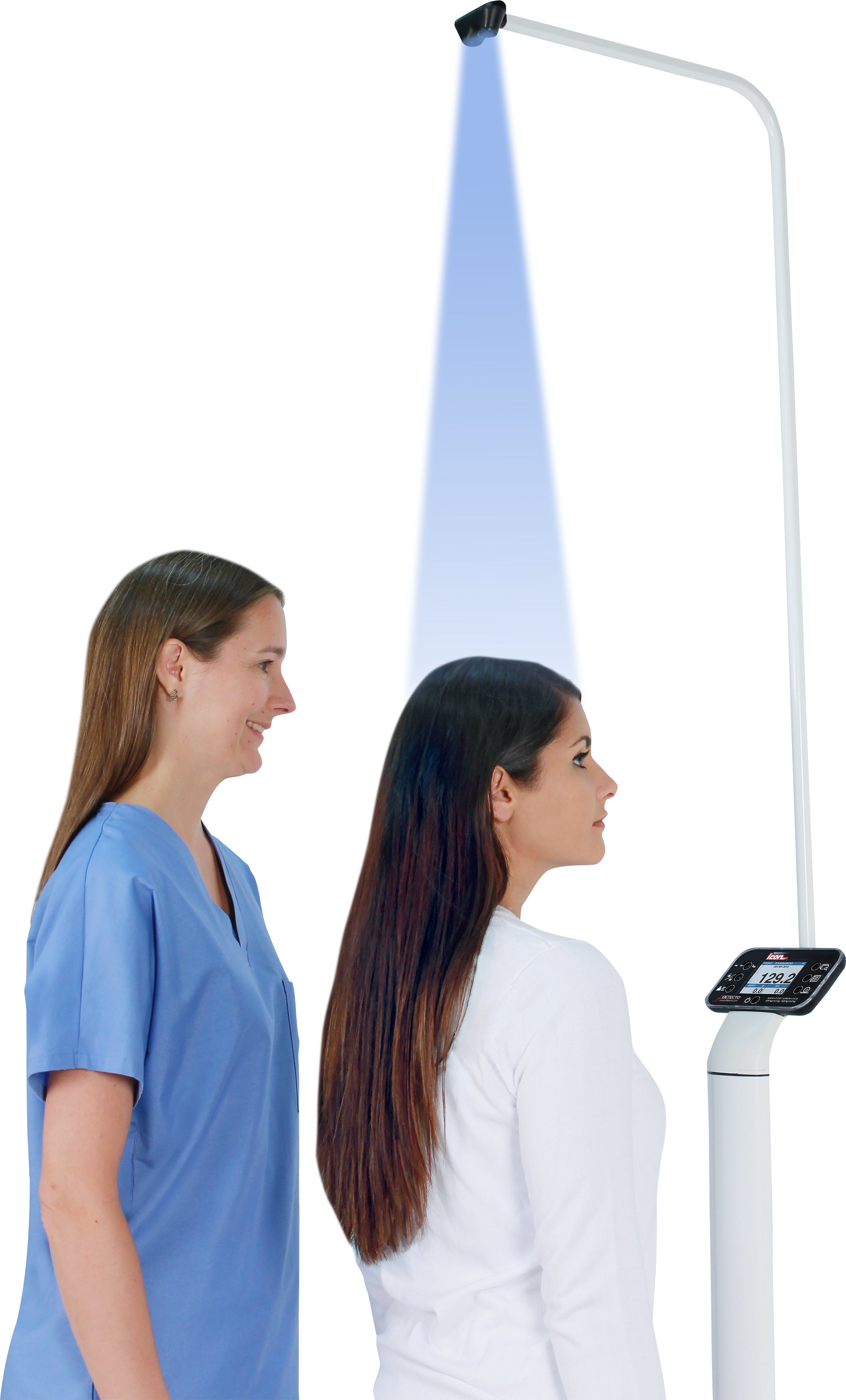 Icon Eye-Level Digital Clinical Scale with Sonar Height Rod & Welch Allyn LXI (ICON-LXI)