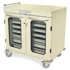 Armoire Harloff Med-Stor à double colonne demi-hauteur - Portes vitrées (MSPM42-00GK)