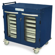 Armoire Harloff Med-Stor à double colonne demi-hauteur - Portes vitrées (MSPM42-00GK)