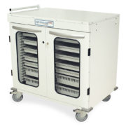 Armoire Harloff Med-Stor à double colonne demi-hauteur - Portes vitrées (MSPM42-00GK)