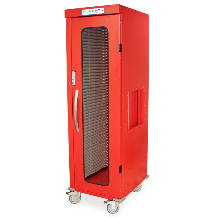 Armoire de rangement à une colonne Harloff MedStor Max avec porte vitrée et serrure à bouton-poussoir - MSPM81-00GE