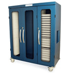 Armoire de rangement médical à trois colonnes Harloff MSPM83-R0GK - Portes vitrées et serrure à clé