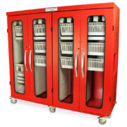 Armoire de rangement médicale à quatre colonnes Harloff MSPM84-00GK avec portes vitrées (MSPM84-00GK)