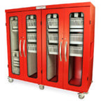 Armoire de rangement médicale à quatre colonnes Harloff MSPM84-00GK avec portes vitrées (MSPM84-00GK)