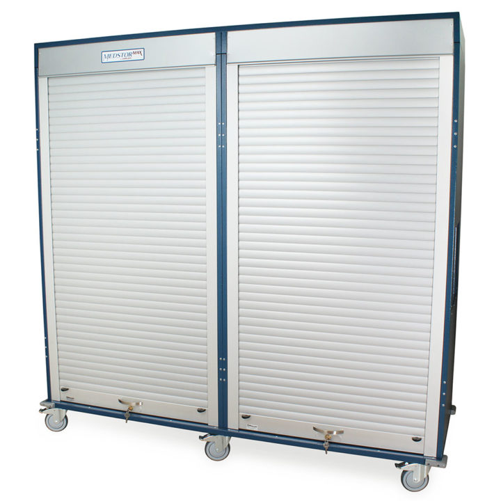 Armoire de rangement à quatre colonnes Harloff MedStor Max - Porte à tambour et serrure à clé (MSPM84-00TK)