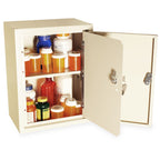 Armoire à stupéfiants à double porte et double serrure tubulaire avec une étagère
