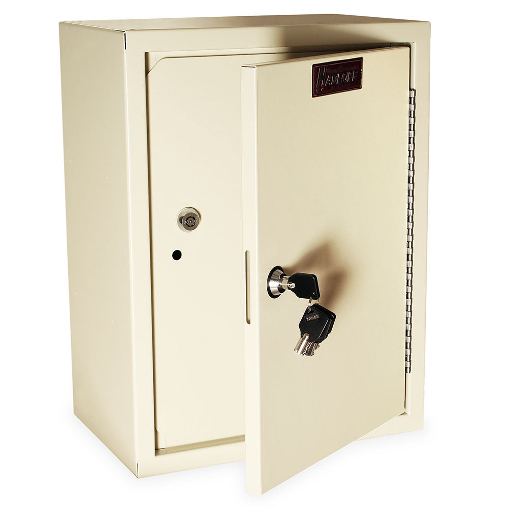 Armoire à stupéfiants à double porte et double serrure tubulaire avec une étagère