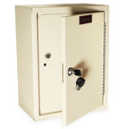 Armoire à stupéfiants à double porte et double serrure tubulaire avec une étagère