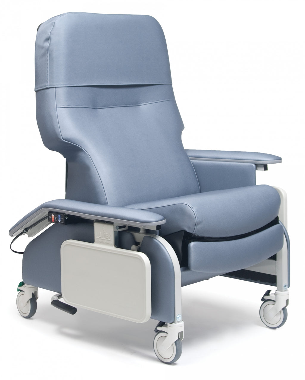 Fauteuil inclinable de soins cliniques de luxe Lumex avec accoudoirs escamotables et Trendelenburg – Blue Ridge (FR566DG427)