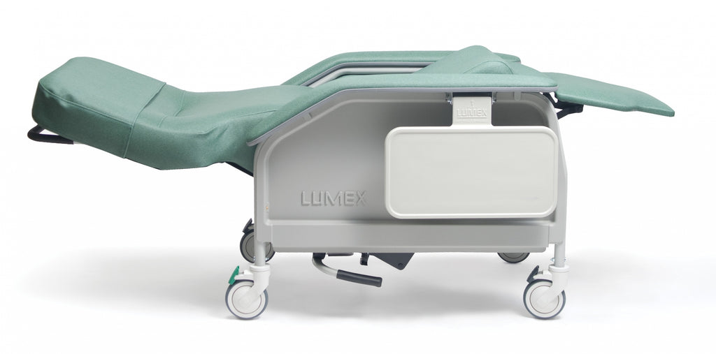 Fauteuil inclinable de soins cliniques de luxe Lumex avec Trendelenburg – Blue Ridge (FR566G427)