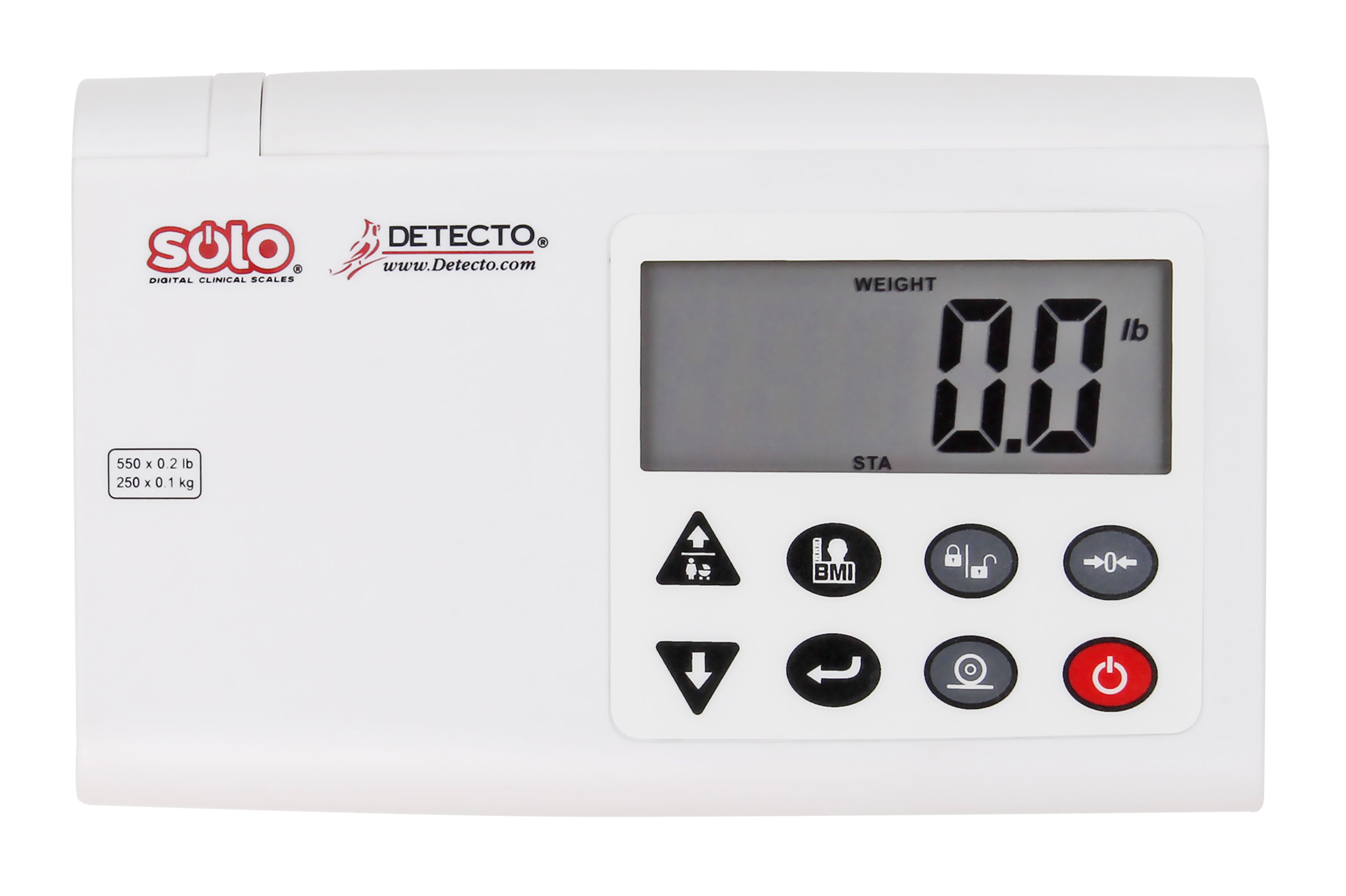 Pèse-personne numérique compacte DETECTO solo® avec indicateur déporté
