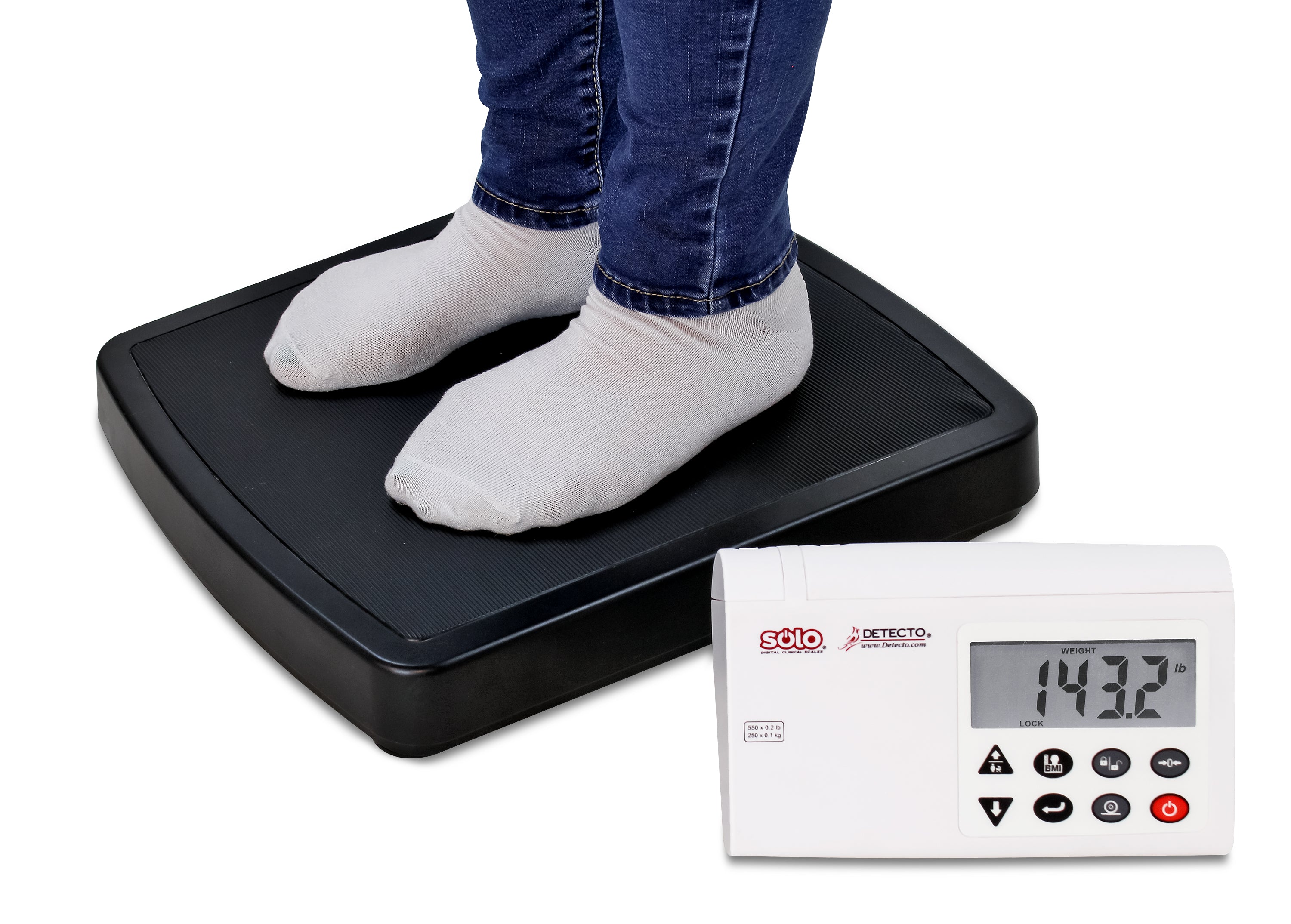 Pèse-personne numérique compacte DETECTO solo® avec indicateur déporté