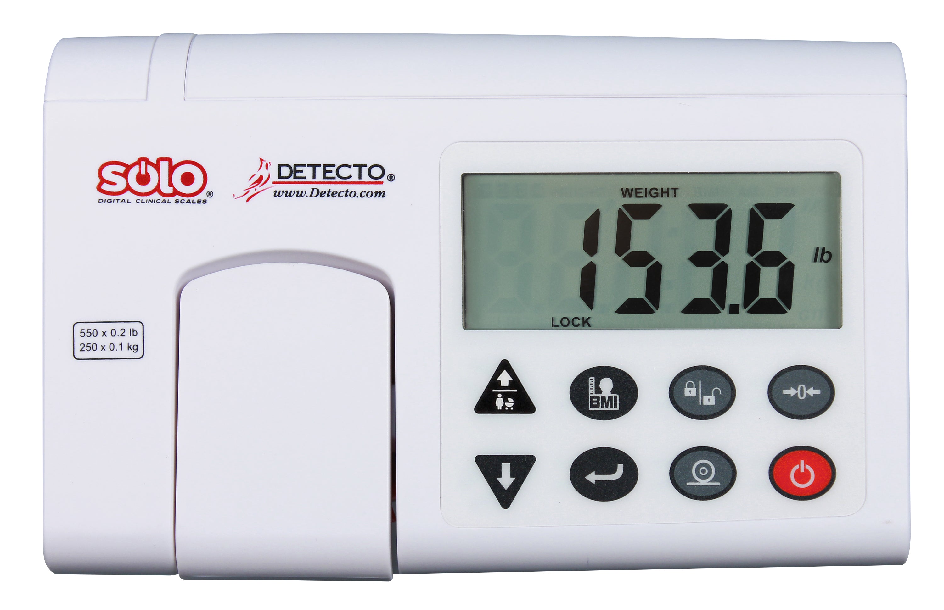 DETECTO solo® Digital Clinical Physician Scale with Height Rod